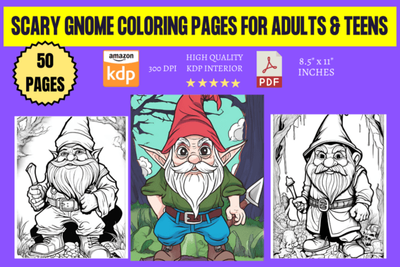 Download Scary Gnome Coloring Pages for Adults - Premium Resources