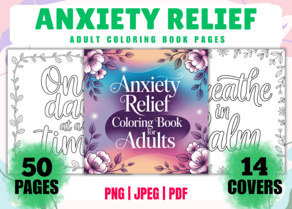 Download Anxiety Relief Typography Coloring Book - Anxiety relief Collection