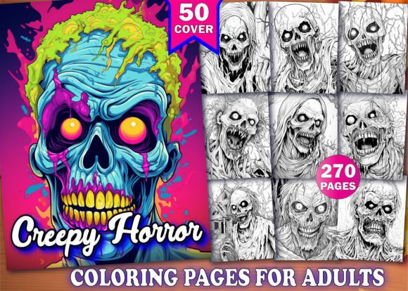 Download Creepy Horror Coloring Pages for Adults - Premium Resources