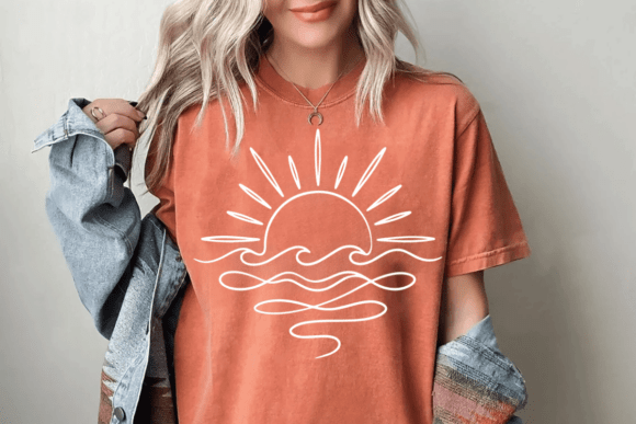 Download Boho Ocean Sun Tee, Nature Graphic Shirt - Shirt Collection
